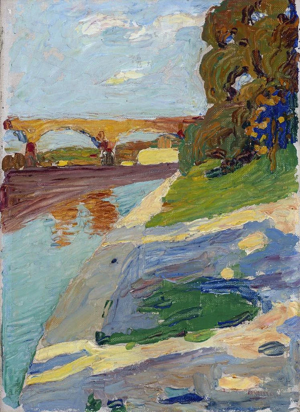 Munich L'Isar - Wassily Kandinsky — framed artwork on a wall