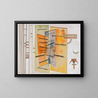 Des deux côtés - Wassily Kandinsky — framed artwork on a wall