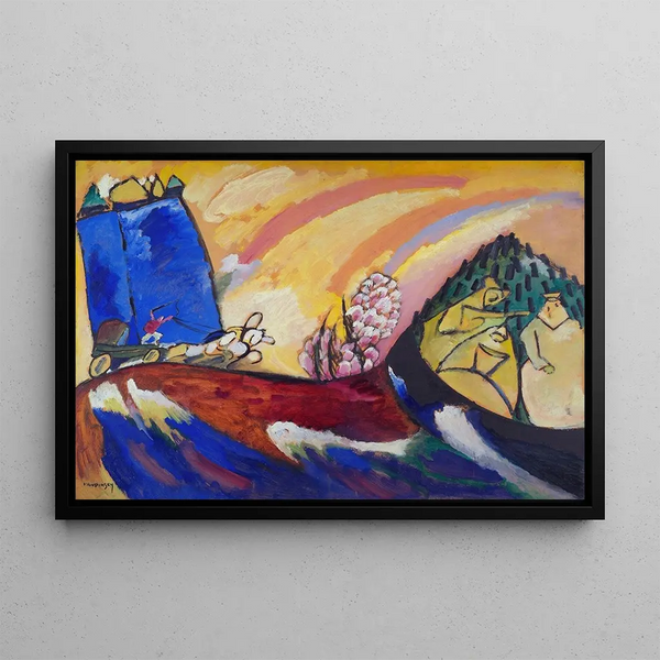with Troika - Wassily Kandinsky — framed artwork on a wall