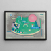 Arrow towards the Circle - Wassily Kandinsky — framed artwork on a wall