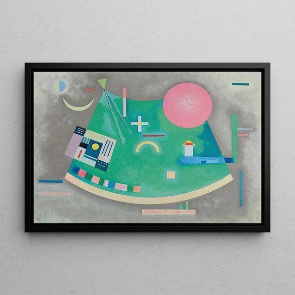 Arrow towards the Circle - Wassily Kandinsky — framed artwork on a wall