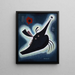 Pointed black painting - Wassily Kandinsky — framed artwork on a wall