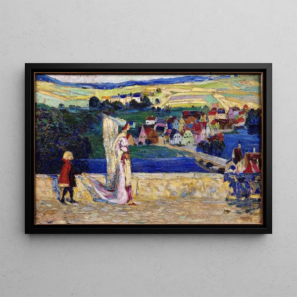 Walking Sketch Painting - Wassily Kandinsky — framed artwork on a wall