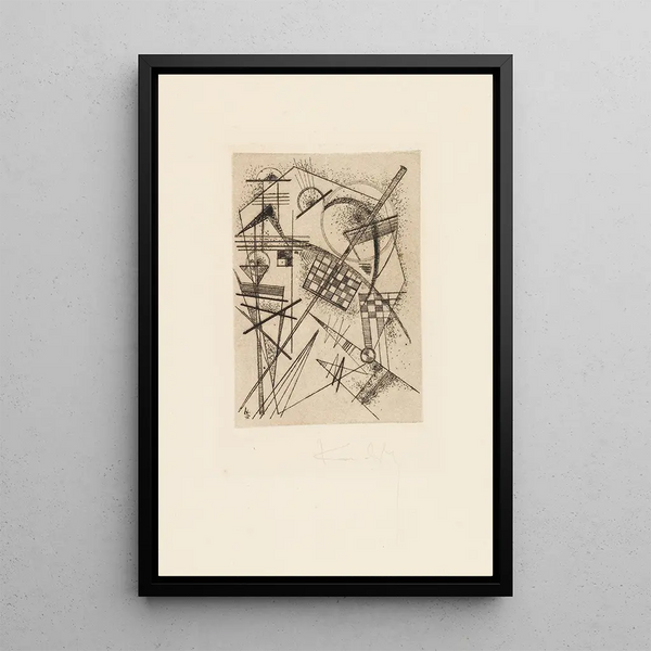 Engraving for the German Artistic Community - Wassily Kandinsky — framed artwork on a wall
