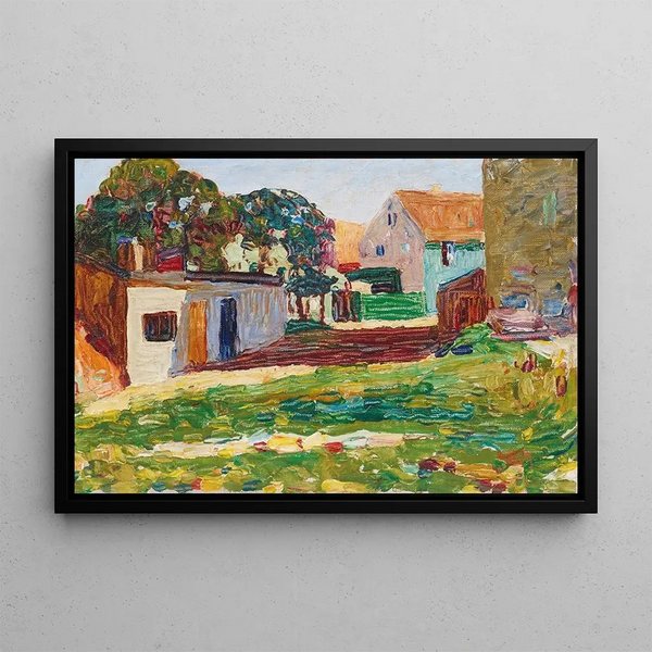 Schwabing La maison blanche - Wassily Kandinsky — framed artwork on a wall