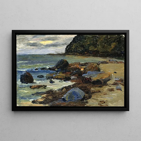 Sestri on the beach - Wassily Kandinsky — framed artwork on a wall
