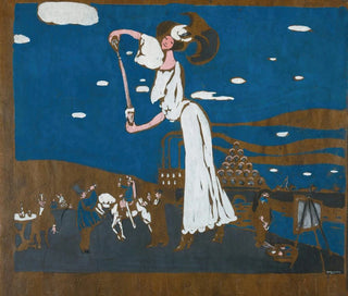 Sketch for a poster of a French brewery - Wassily Kandinsky — artwork view