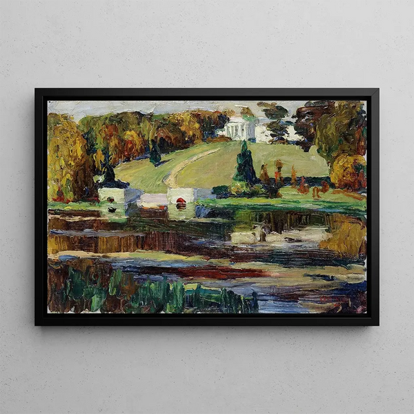 Sketch for the fall of Akhtyrka - Wassily Kandinsky — framed artwork on a wall