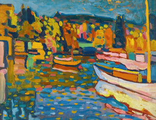 Study for Autumn Landscape with Boats - Wassily Kandinsky — artwork view