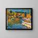 Study for Autumn Landscape with Boats - Wassily Kandinsky — framed artwork on a wall
