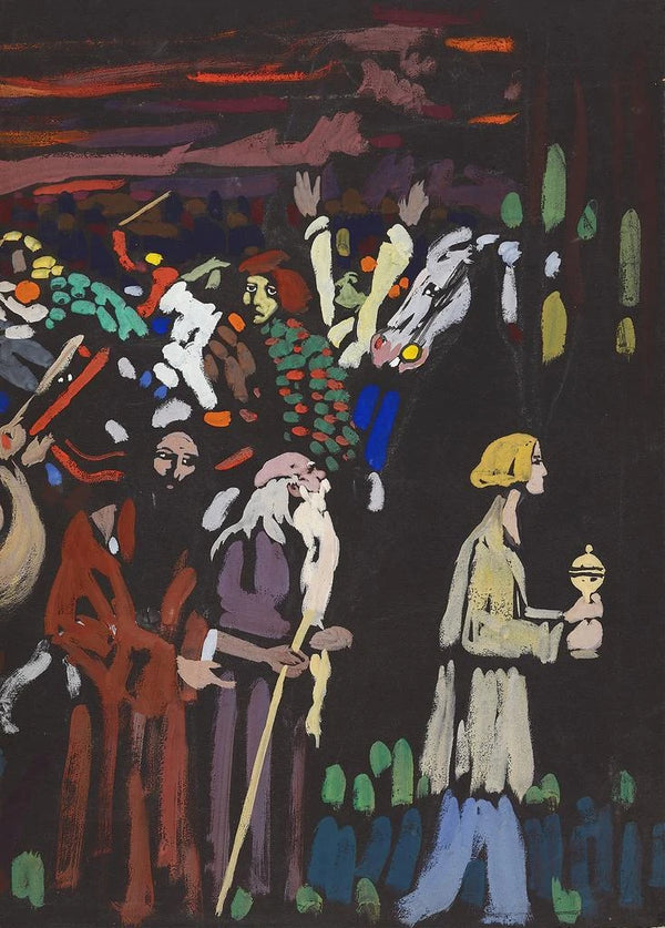 Study on Panic - Wassily Kandinsky — framed artwork on a wall