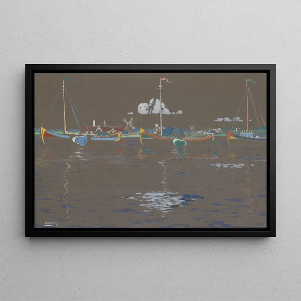 Les Navires - Wassily Kandinsky — framed artwork on a wall