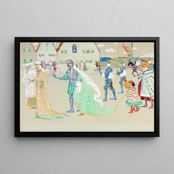 The Young Couple - Wassily Kandinsky — framed artwork on a wall