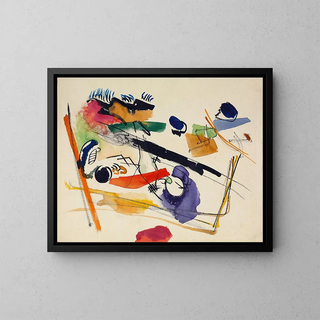 Untitled Painting - Wassily Kandinsky — framed artwork on a wall
