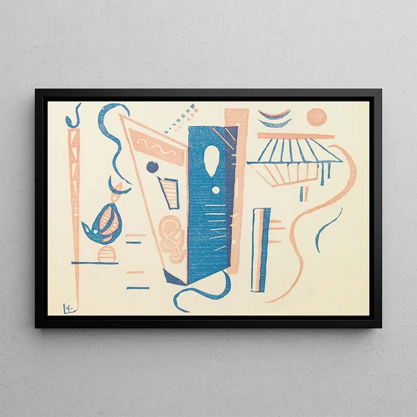 Untitled Painting from the 20th Century - Wassily Kandinsky — framed artwork on a wall