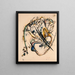 Watercolor painting with seven strokes - Wassily Kandinsky — framed artwork on a wall