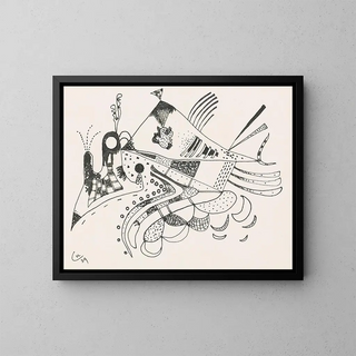 Drawing for the neighborhood - Wassily Kandinsky — framed artwork on a wall