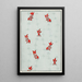 Illustration of seamless goldfish - Watanabe Seitei — framed artwork on a wall