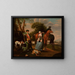 "Au repos lors d'une chasse" by Wenzel Ignaz Prasch — framed artwork on a wall