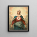 La Vierge Marie avec l'emblème du cœur sur la poitrine - Werner & Company — framed artwork on a wall