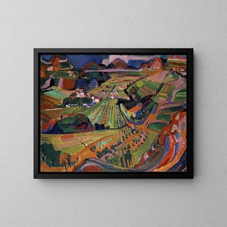 Landscape in Ticino - Werner Neuhaus — framed artwork on a wall