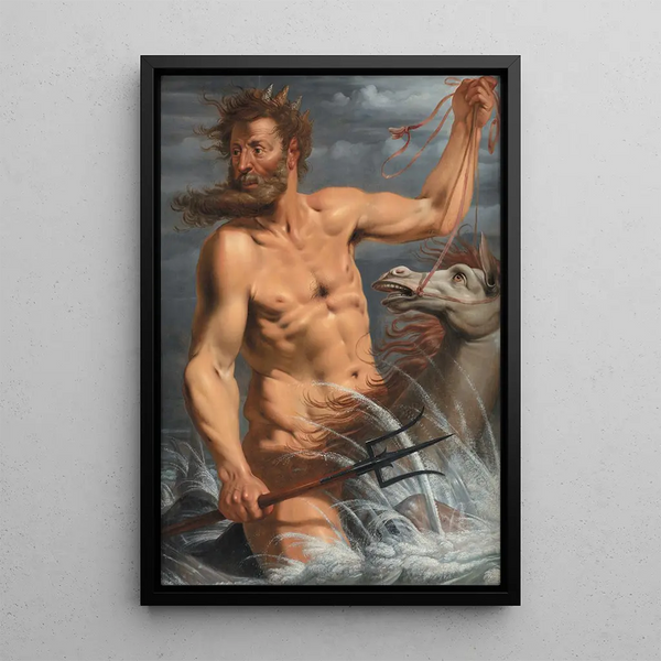 Neptune - Werner van den Valckert — framed artwork on a wall
