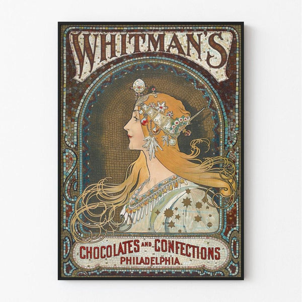 Whitman's Chocolates and Confections - Philadelphia" (1895-1917) by Alphonse Mucha