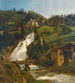 Wildbad Gastein Painting, Wildbad Gastein Waterfalls - Ferdinand Georg Waldmüller — artwork view