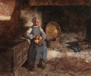 Dutch girl peeling potatoes - Wilder M. Darling — artwork view