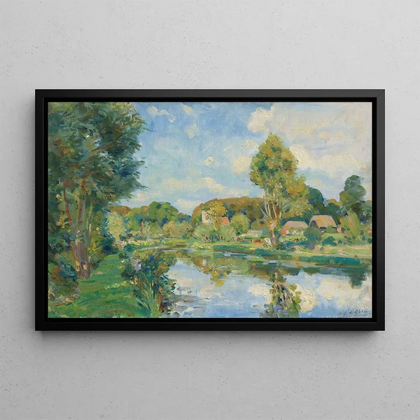 L'Avon near Great Dunsford - Wilfrid Gabriel de Glehn — framed artwork on a wall