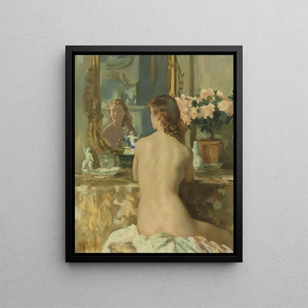 The Mirror - Wilfrid Gabriel de Glehn — framed artwork on a wall