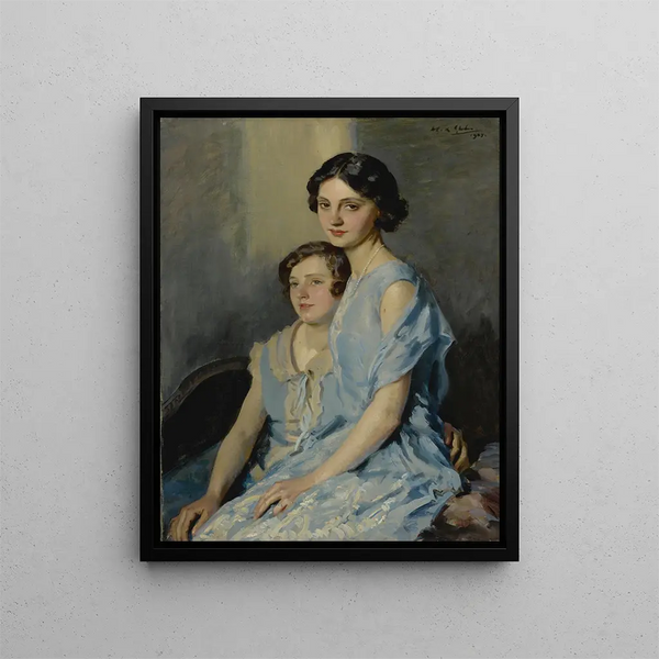 Les Sœurs - Wilfrid Gabriel de Glehn — framed artwork on a wall