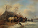 a winter scene with children and horses - Wilhelm Alexander Meyerheim — artwork view