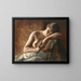 Study of a sleeping girl - Wilhelm Altheim — framed artwork on a wall