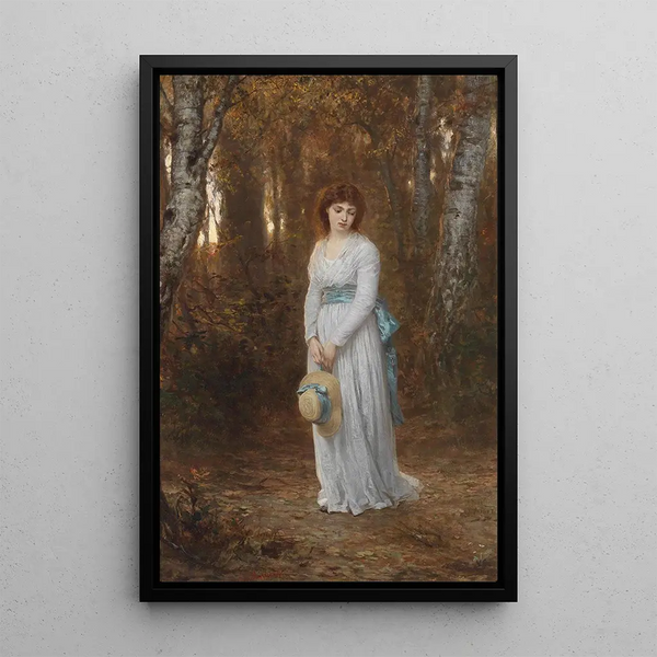 Lost in His Thoughts - Wilhelm Amberg — framed artwork on a wall