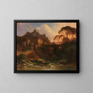 Ariccia - Wilhelm August Schirmer — framed artwork on a wall