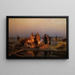 Camp de radeaux près de la rivière Vistule - Wilhelm August Stryowski — framed artwork on a wall