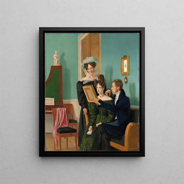The Raffenberg Family - Wilhelm Bendz — framed artwork on a wall