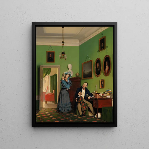 La famille Waagepetersen - Wilhelm Bendz — framed artwork on a wall