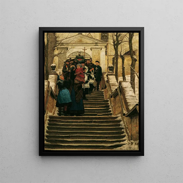 Winter Painting - Wilhelm Bernatzik — framed artwork on a wall