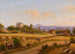 Summer landscape painting with harvest - Wilhelm Brücke — artwork view