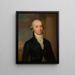 Portrait of a man in a blue frock coat with a jabot - Wilhelm Büttner — framed artwork on a wall