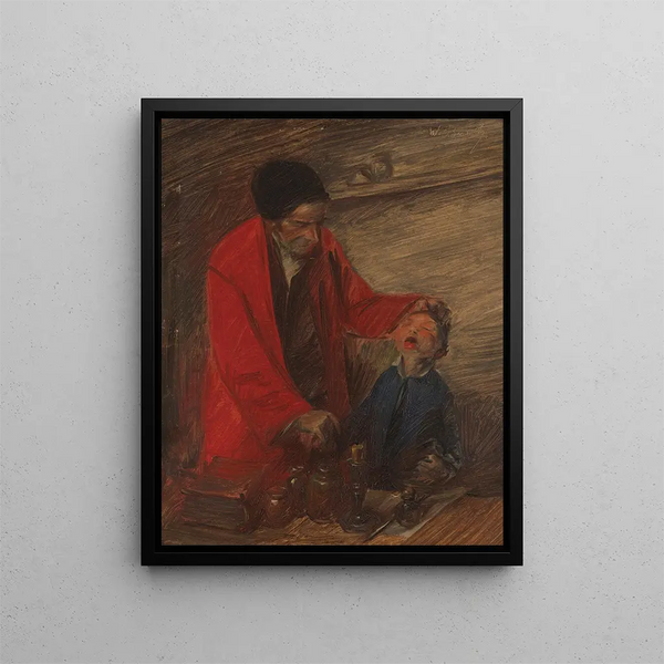 At the country doctor - Wilhelm Busch — framed artwork on a wall
