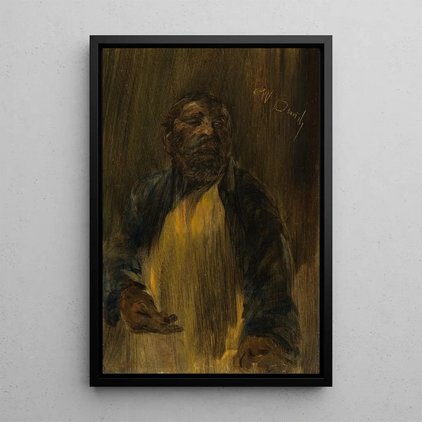 A Beggar - Wilhelm Busch — framed artwork on a wall