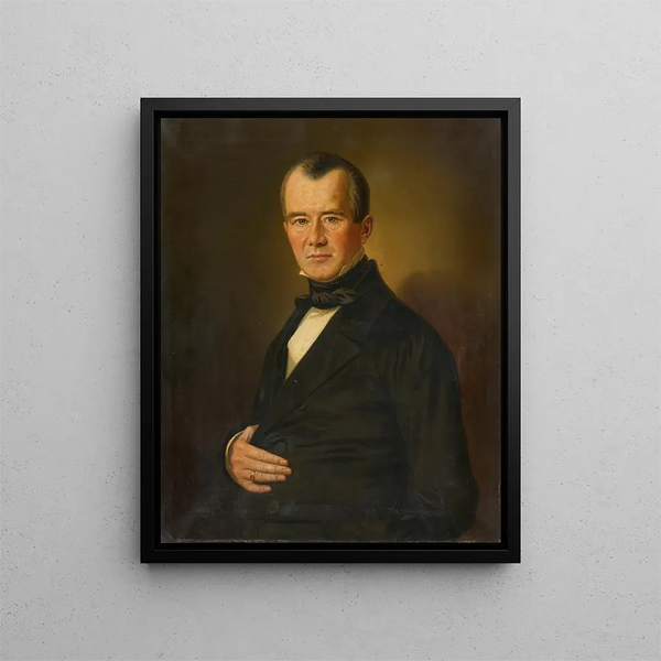 Portrait of Friedrich Mammel - Wilhelm Dürr — framed artwork on a wall