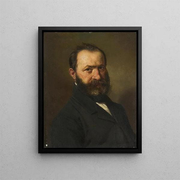 Herrenporträt - Wilhelm Dürr — framed artwork on a wall