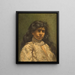 Portrait of a Young Girl - Wilhelm Friedenberg — framed artwork on a wall