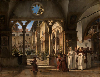 Cloître avec procession de Trinitaires - Wilhelm Gail — artwork view