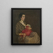 Mother with child - Wilhelm Haller — framed artwork on a wall
