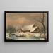 Winter Snowy Landscape Painting - Wilhelm Heinrich Schneider — framed artwork on a wall